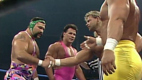 Superbrawl I featured a rare face vs. face match for the tag team championships.